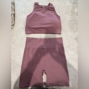 KB Burgundy Tank Top and biker Shorts